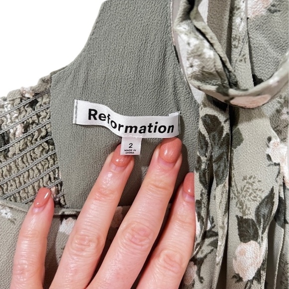 NWOT REFORMATION Twilight Dress SIZE 2 verde - Picture 13 of 14